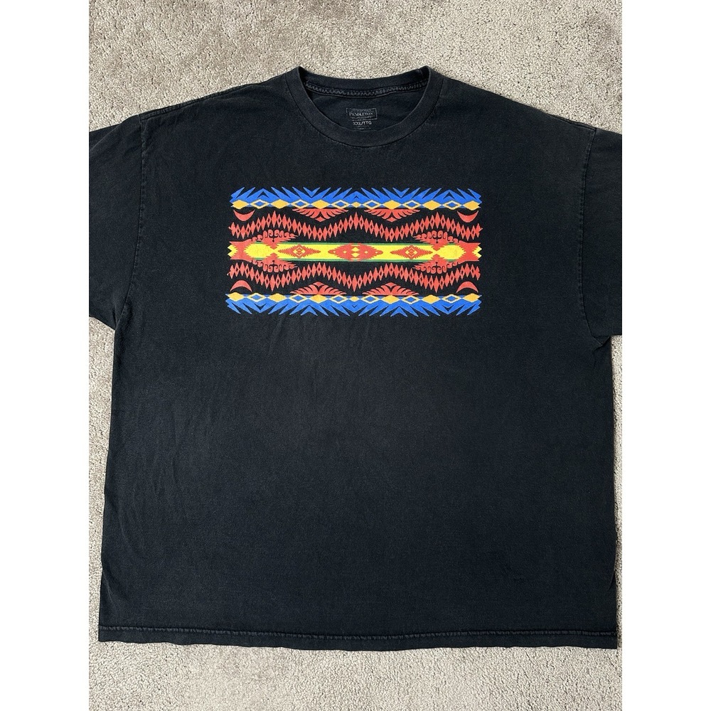 Mens Tshirt PENDLETON Distressed Cracked Aztec Western Tribal‎ Graphic, Size XXL - Picture 3 of 7